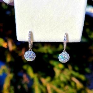 0.5ct moissanite dangle earrings